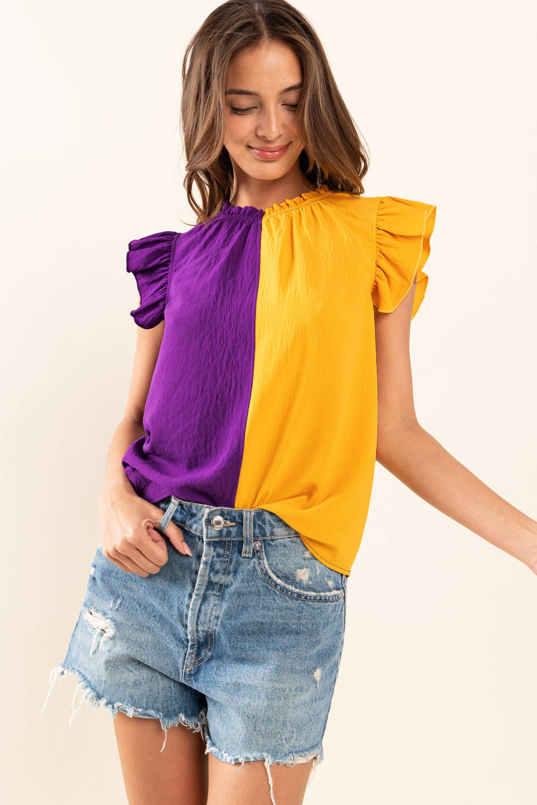 Game Day Ruffle Blouse