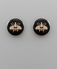 Load image into Gallery viewer, Bee Round Earrings
