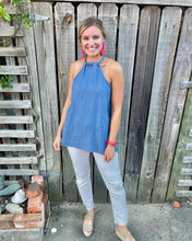 Load image into Gallery viewer, Chambray Halter Top
