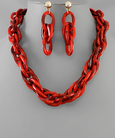 Acrylic Link Necklace