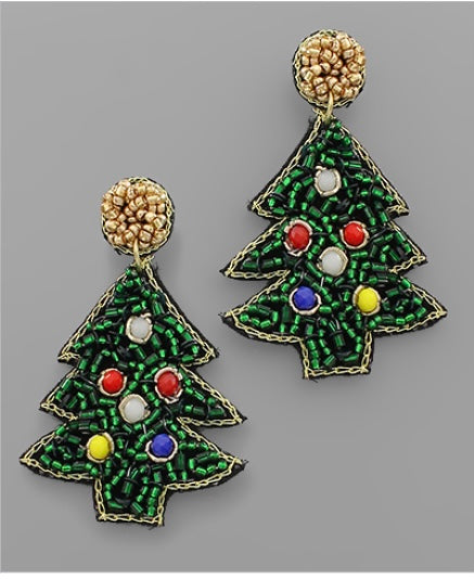 Small Tree Bead Earrings
