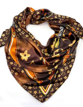 Load image into Gallery viewer, Dupe Monogram Silk Scarf
