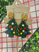 Load image into Gallery viewer, Small Tree Bead Earrings
