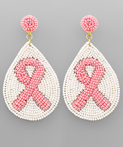 Pink Ribbon Earrings