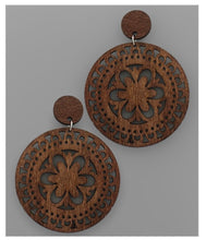Load image into Gallery viewer, Wood Disc Earring Large
