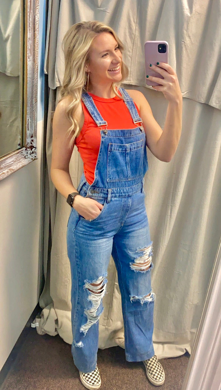 Kan Can Wide Leg Overalls